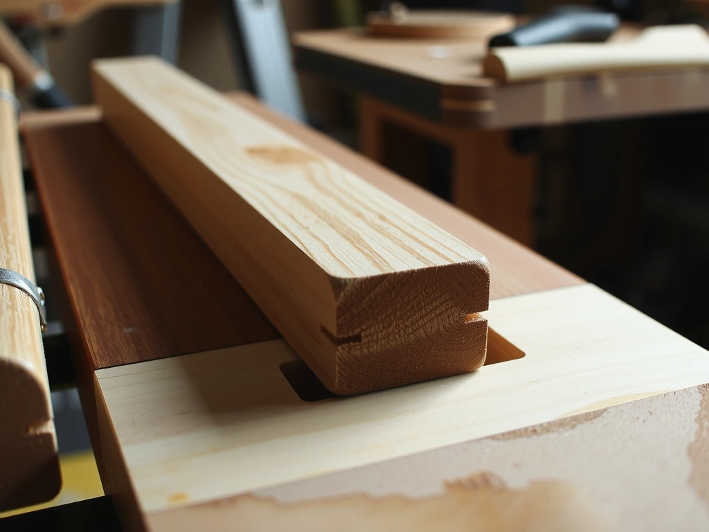 Unión de carpintería en detalle