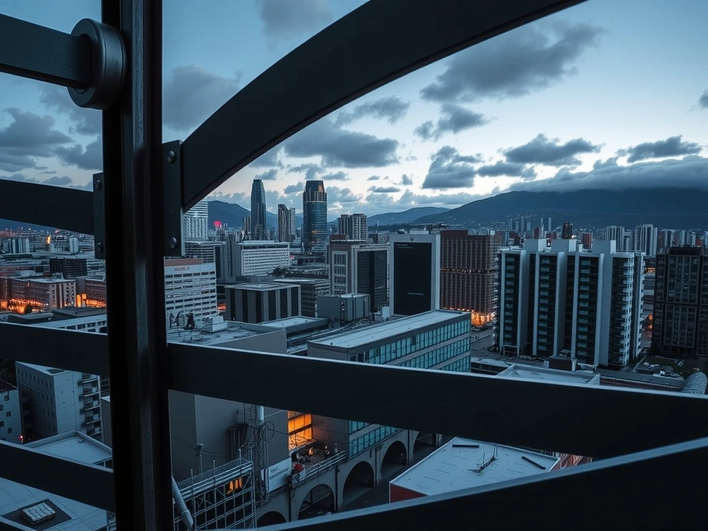 Vista panorámica de Bogotá desde obra