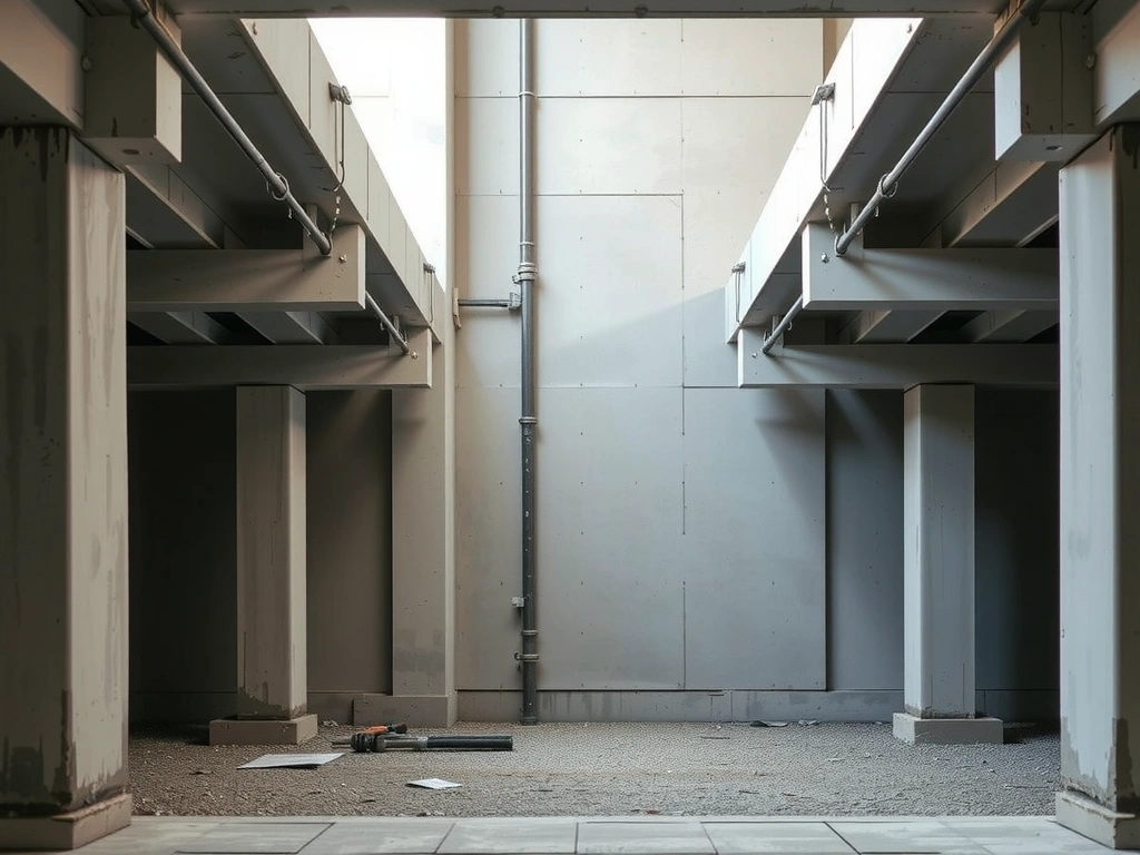 Encofrados de acero alineados